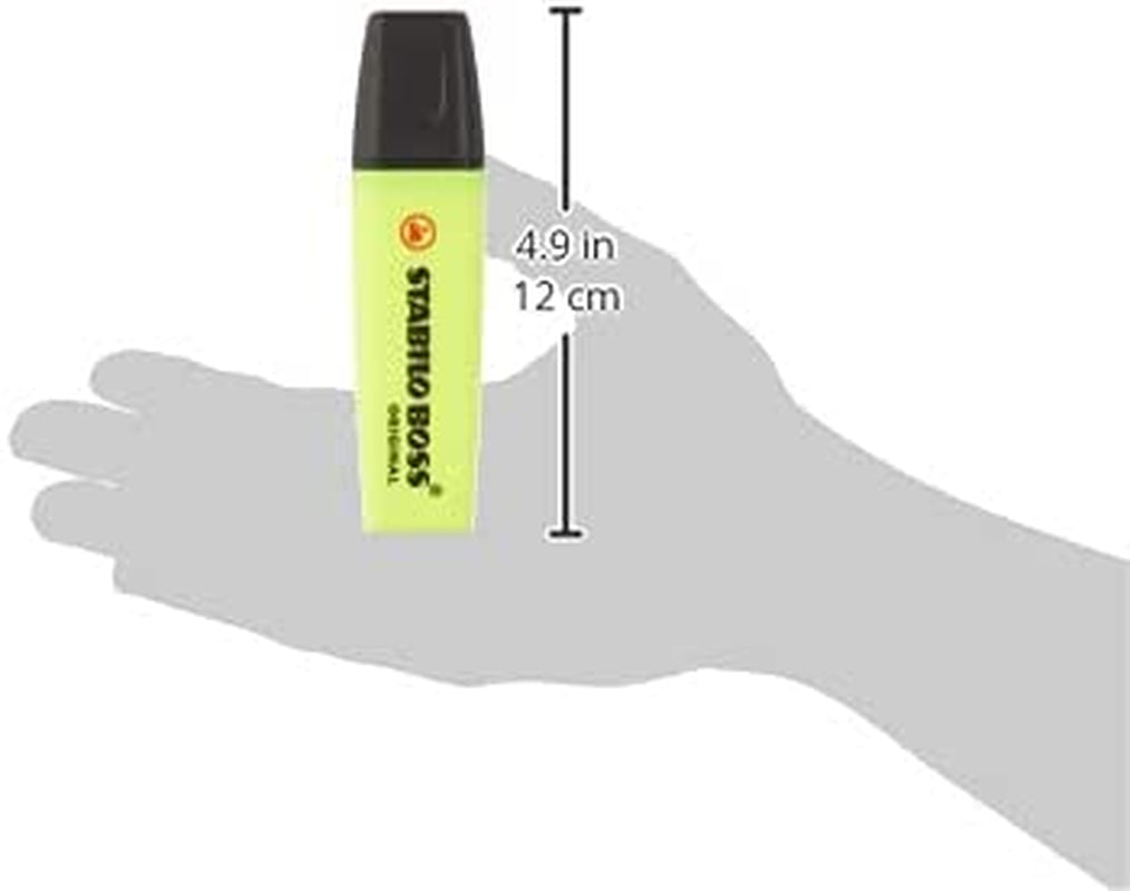 BOSS Original Fluorescent Highlighter, 2Mm + 5Mm Tip - Yellow