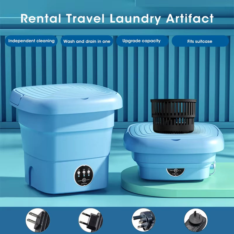 Portable Washing Machine 4.5L Mini Dehydratable Dormitory Student Sock Underwear Panties Rental Travel Free Shipping EU US UK AU