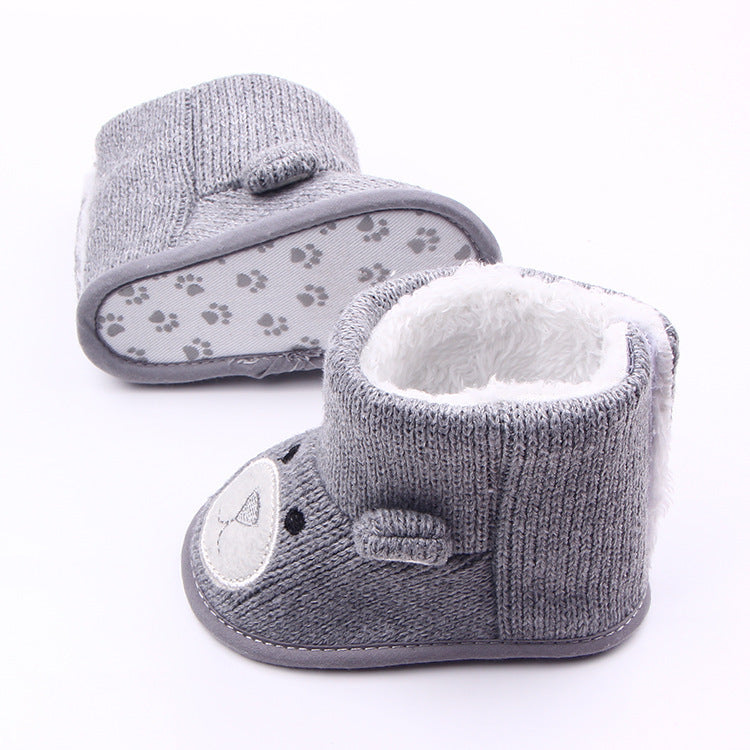 Wholesale autumn winter new bear knitting toddler shoes, baby boots