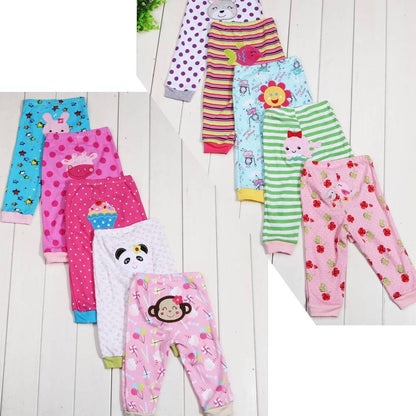 Cartoon print children's leggings 5 pieces