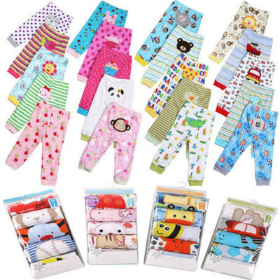 Cartoon print children's leggings 5 pieces