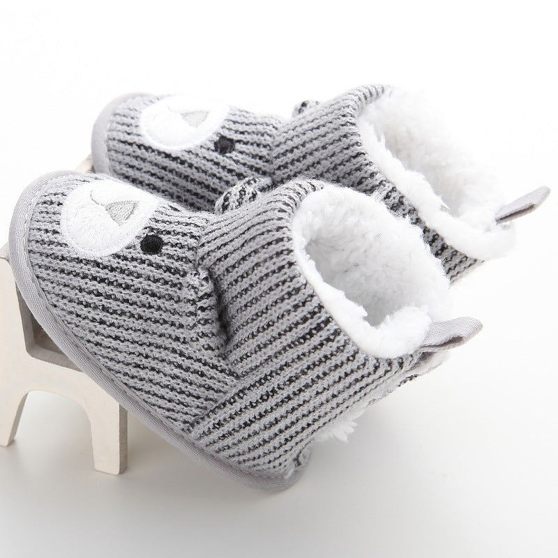 Wholesale autumn winter new bear knitting toddler shoes, baby boots