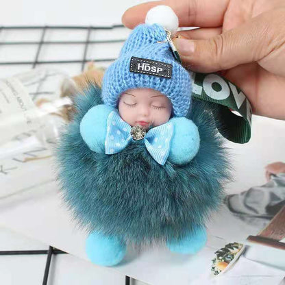 Cute Sleeping Doll Plush Doll Keychain Pendant Backpack