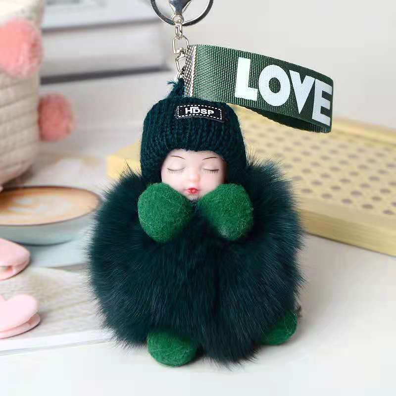 Cute Sleeping Doll Plush Doll Keychain Pendant Backpack